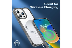 MMY [4 in 1 Case for iPhone 14 Pro Max Case, with 3 Pack Tempered Glass Screen Protector [Non-Yellowing ] [Military Grade Protection] Shockproof Slim Thin 6.7 Inch, Black