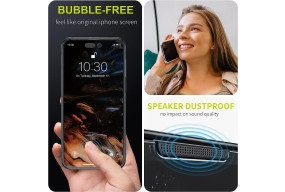 WSKEN for iPhone 14 Pro Max Screen Protector (6.7 inch),[Auto-Dust Removal] Full Coverage Screen 2.5D Edge 10s HD Tempered Glass Film with Dust Clean Installing House 2022 5G - 2 Pack