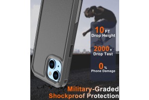 ibelief Designed for iPhone 14 Case, MIL-Grade Drop Tested Phone Case for iPhone 14 6.1'' (Black)