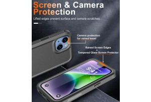 ibelief Designed for iPhone 14 Case, MIL-Grade Drop Tested Phone Case for iPhone 14 6.1'' (Black)