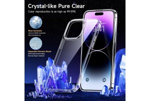 Humixx [5 in 1] for iPhone 14 Pro Case, with 2X Screen Protector + 2X Lens Protector, [20x Anti-Yellowing][12 FT Drop Protection] Clear Shockproof Protective Case for iPhone 14 Pro 6.1 inch