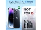 Simtect Ultra Clear for iPhone 14 Pro Case, [Non-Yellowing] [10 FT Military Drop Protection] Slim Fit Yet Protective Shockproof Bumper with Airbag Case for iPhone 14 Pro 6.1 Inch- Crystal Clear