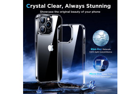 Simtect Ultra Clear for iPhone 14 Pro Case, [Non-Yellowing] [10 FT Military Drop Protection] Slim Fit Yet Protective Shockproof Bumper with Airbag Case for iPhone 14 Pro 6.1 Inch- Crystal Clear