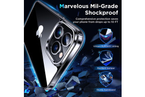 Simtect Ultra Clear for iPhone 14 Pro Case, [Non-Yellowing] [10 FT Military Drop Protection] Slim Fit Yet Protective Shockproof Bumper with Airbag Case for iPhone 14 Pro 6.1 Inch- Crystal Clear